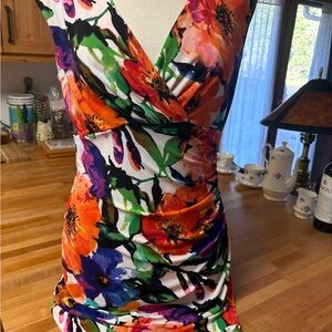 Lauren Ralph Lauren Cocktail Dress Floral Midi